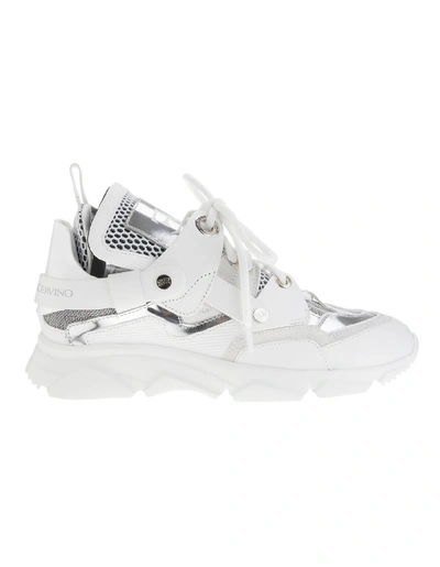 Shop Ermanno Scervino Sneakers In Bianco/argento