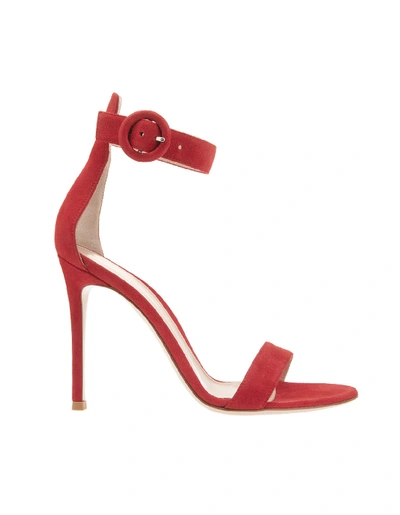 Shop Gianvito Rossi Portofino Open-toe Sandals In Tabasco Red