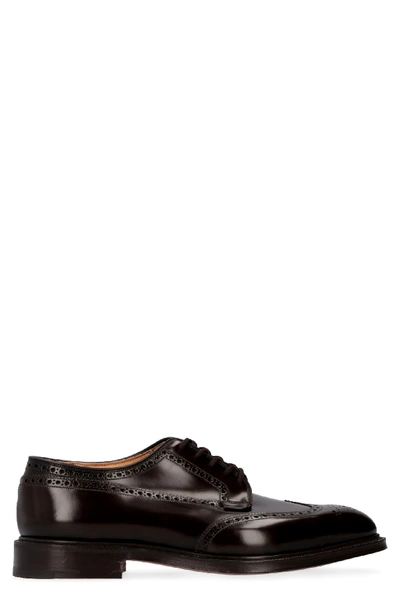 Shop Church's Grafton Leather Brogue Derby Shoes In Brown