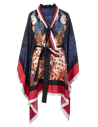 Shop Dsquared2 Japanese Print Kimono In Multicolor
