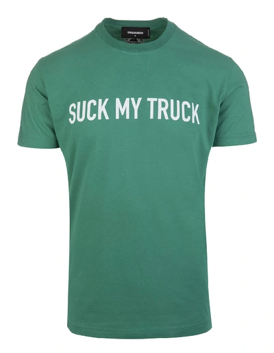 Shop Dsquared2 Green Suck My Truck Man T-shirt