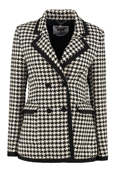 MSGM PIED-DE-POULE DOUBLE BREAST BLAZER MDG02 99