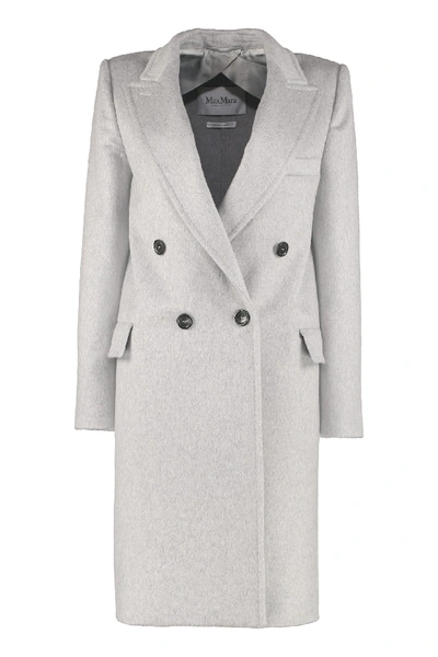 Shop Max Mara Alba Cashmere Coat In Grey