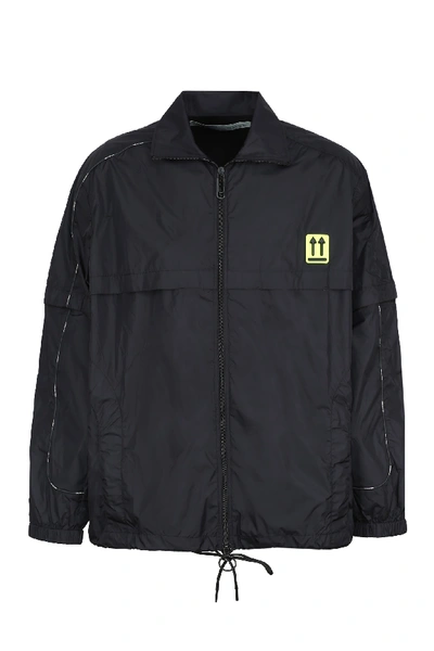 Shop Off-white River Trail Techno Fabric Jacket In Black