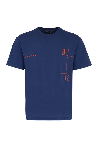 Shop Artica Arbox Printed Cotton T-shirt In Blue