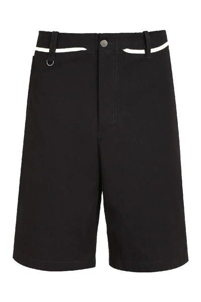 Shop Y-3 Cotton Bermuda Shorts In Black