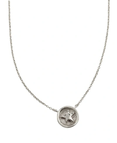 Shop Robert Lee Morris Soho Star Medallion Pendant Necklace In Silver