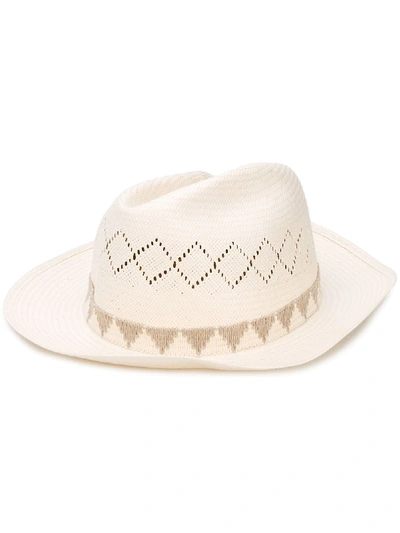 Shop Super Duper Hats Regular Crown Fedora Hat In White