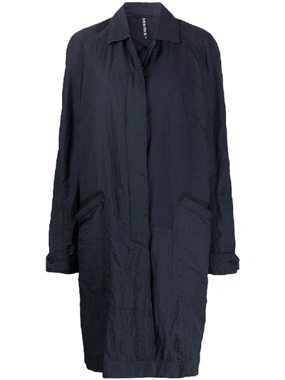 Shop Raeburn Parasuit Crinkled Coat In Blue