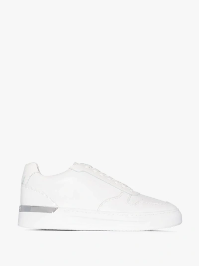 Shop Mallet White Hoxton Low Top Leather Sneakers