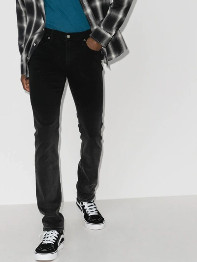 Shop Paige Lennox Slim Leg Jeans In Black