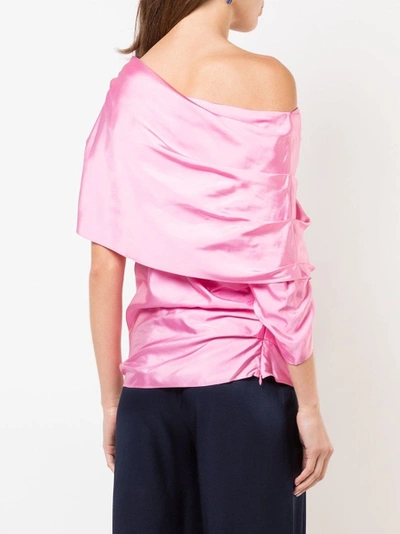 Shop Rosieassoulin Off-the-shoulder Blouse Pink