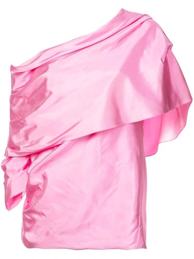 Shop Rosieassoulin Off-the-shoulder Blouse Pink