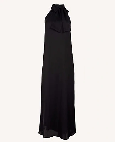 Shop Ann Taylor Halter Maxi Dress In Black