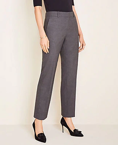 Shop Ann Taylor The Straight Pant In Tropical Wool - Classic Fit In Gravel Melange