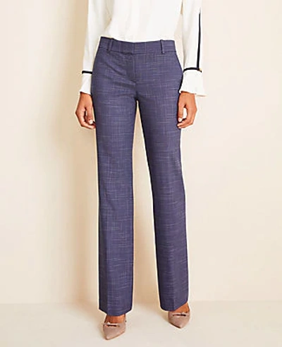 Shop Ann Taylor The Trouser Pant In Crosshatch In Blue Multi