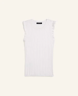 ribbed ruffle sleeve top