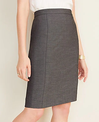 Dark grey top stretch pencil skirt