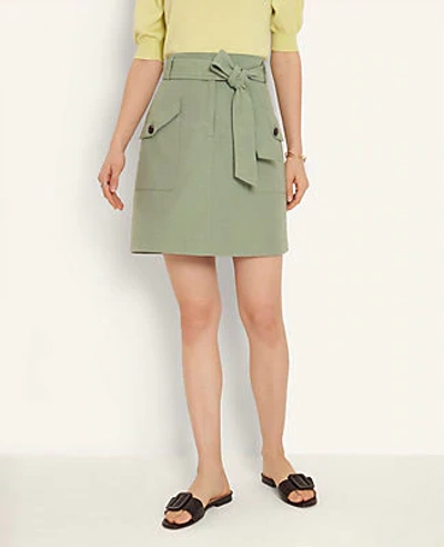 Shop Ann Taylor Cargo Skirt In Fresh Green