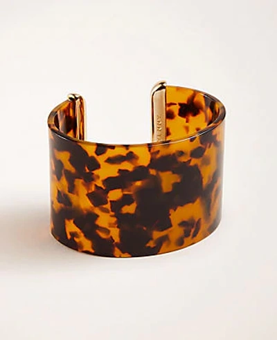 Shop Ann Taylor Tortoiseshell Print Cuff Bracelet In Tortoise Brown