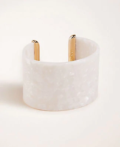 Shop Ann Taylor Acetate Cuff Bracelet In White