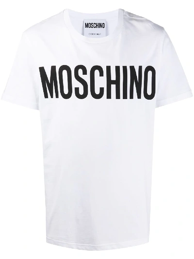 Shop Moschino T-shirt Mit Logo-print In White