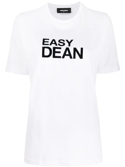 Shop Dsquared2 Easy Dean T-shirt In White