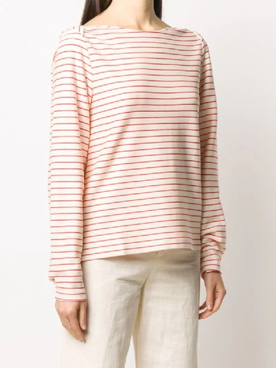 Shop Erika Cavallini Open-back Striped Jumper In Neutrals