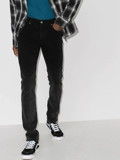 Shop Paige Lennox Slim-leg Jeans In Black