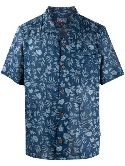 Shop Patagonia Floral Print Shirt In Blue