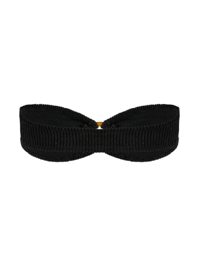Shop Mc2 Saint Barth Yuliaw Strapless Bikini Top In Black