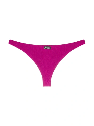 Shop Mc2 Saint Barth Naomi Low-rise Bikini Bottoms In Purple