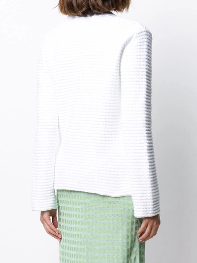 Shop Malo Waffle Knit Cardi-coat In White