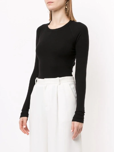 Alix Nyc Pearson Button-embellished Jersey Bodysuit In Black