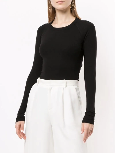 Alix Nyc Pearson Button-embellished Jersey Bodysuit In Black