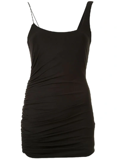 Shop Alix Nyc Emmons Draped Detail Dress In Black