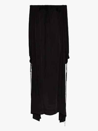 Shop Bondi Born Eternal Off-the-shoulder Maxi Dress In Black