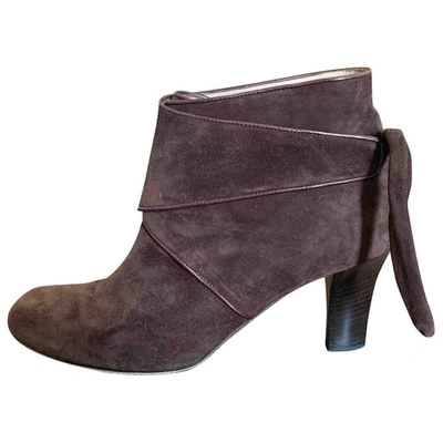 Pre-owned Fratelli Rossetti Ankle Boots In Brown