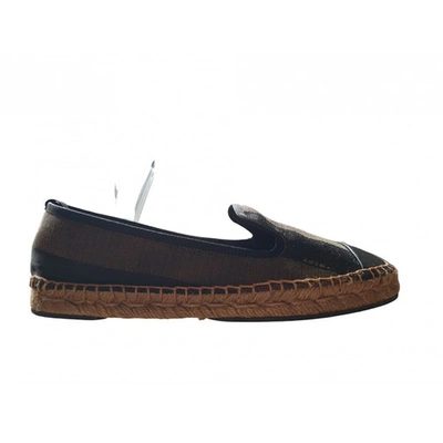 Pre-owned Fendi Brown Cloth Espadrilles