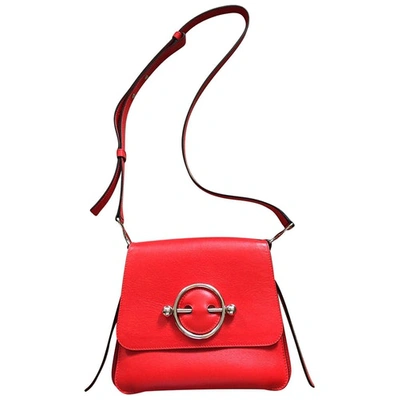 Pre-owned Jw Anderson Disc Red Leather Handbag