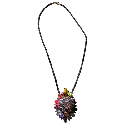 Pre-owned Shourouk Multicolour Crystal Necklace