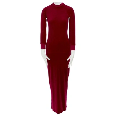 Pre-owned Vetements Velvet Dress In Red