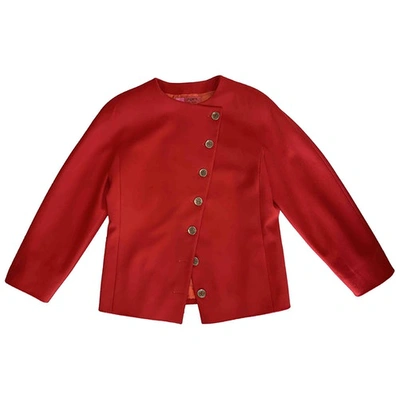 Pre-owned Emanuel Ungaro Red Wool Jackets
