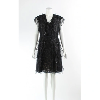 Pre-owned Giambattista Valli Black Silk Dress