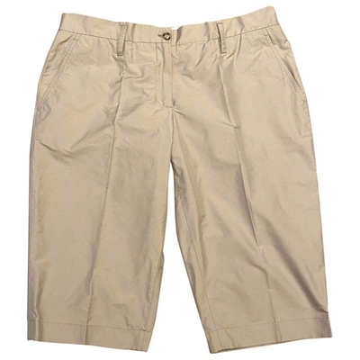 Pre-owned Prada Beige Polyester Shorts