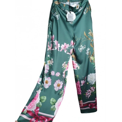 Pre-owned Blumarine Silk Large Pants In Multicolour