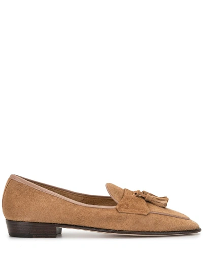 Shop Baudoin & Lange Classic Penny Tasseled Loafers In Brown