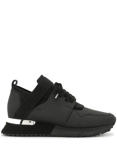 Shop Mallet Lace-up Runner Sneakers In Black