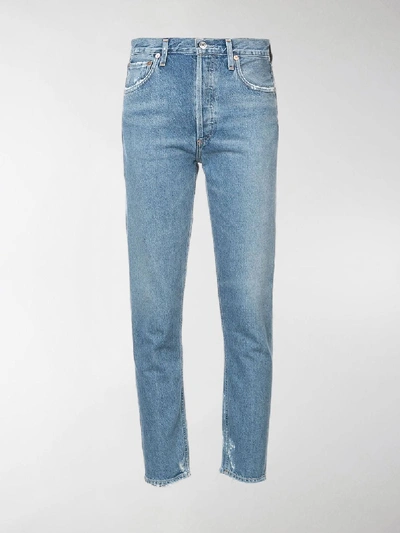 Shop Agolde Jaime Jeans In Blue