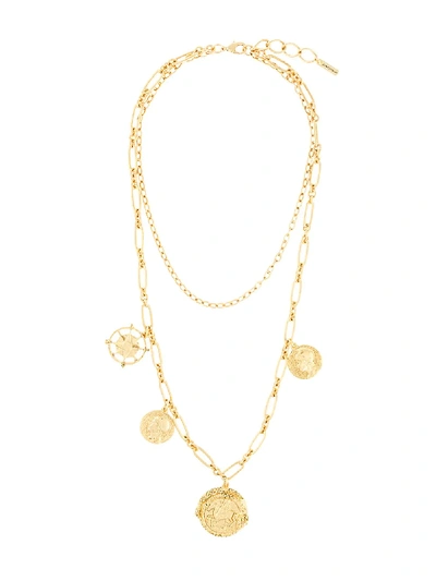 Shop Jennifer Behr Pangea Short Necklace In Gold